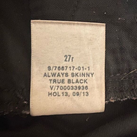 Gap - Always Skinny Zipper Detail Black Velvet Jeans - size 27 - Picture 7 of 14